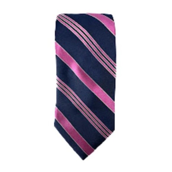 100% Silk Blue and Pink Men's Tie, Polo Ralph Lauren - Picture 1 of 3